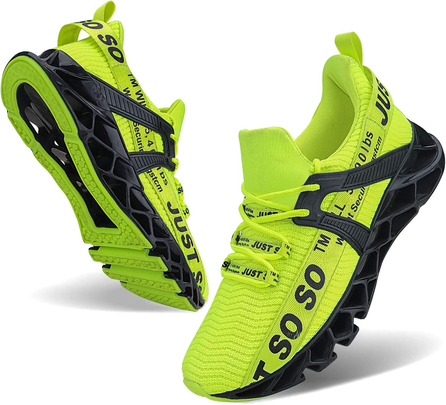 

Мужские дышащие кроссовки WONESION для ходьбы, тенниса и бега, модные кроссовки Blade, зеленый