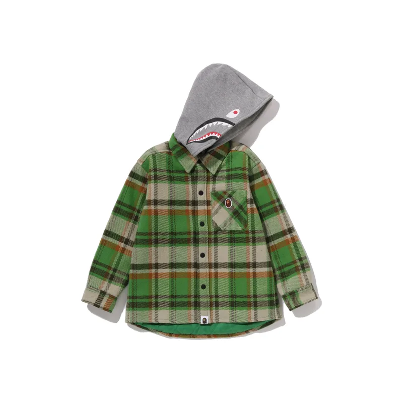 Рубашка FW25 для детей 3-7 лет A BATHING APE, зеленый GRX