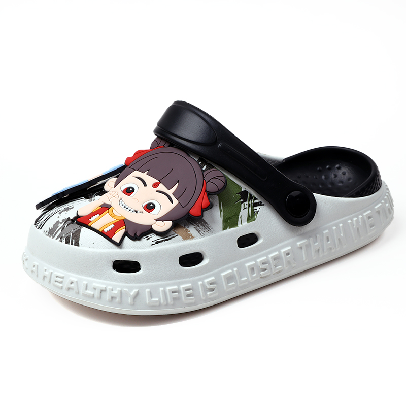 

Нескользящие и дышащие детские сандалии для детей от 3 до 7 лет FIRS Kids, белый/черный