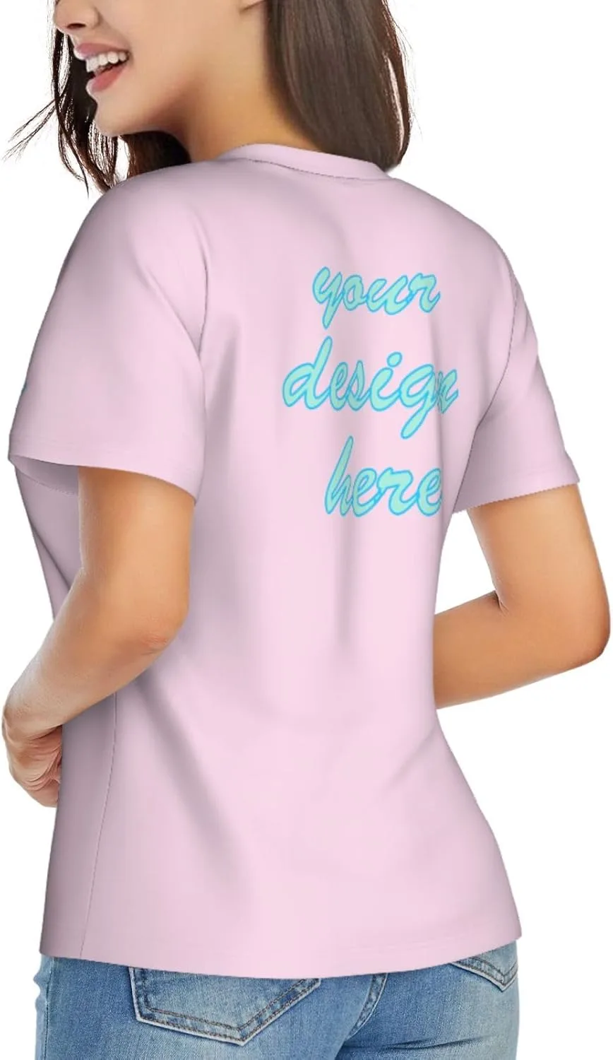 Футболка женская Custom Shirt с V-образным вырезом, влагоотводящая — фото 2