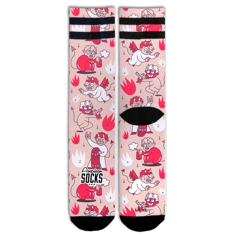 

Велосипедные носки American Socks, цвет pink/white