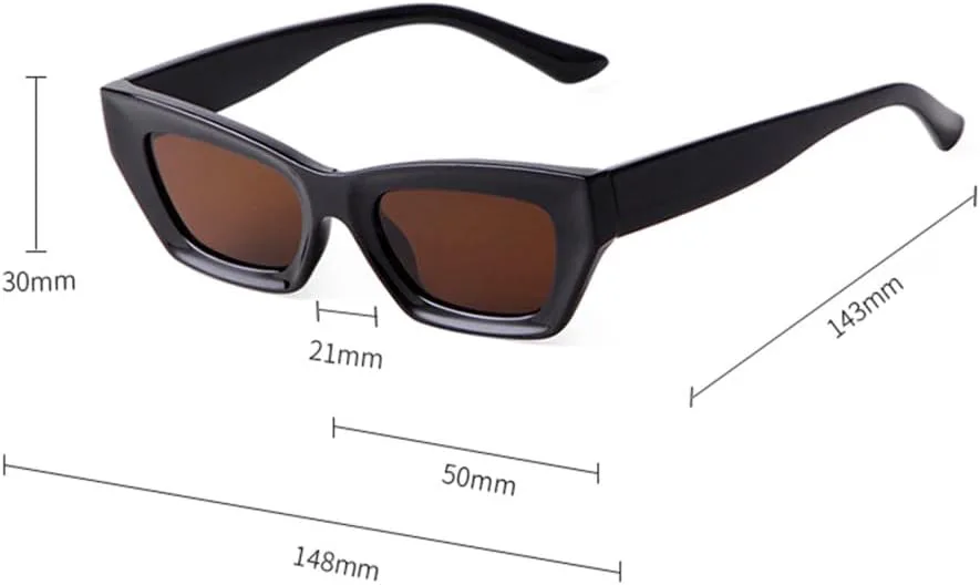 

Винтажные женские солнцезащитные очки «кошачий глаз» с прозрачной оправой и декоративными линзами, мужские прямоугольные солнцезащитные очки UV400 MTZJH, C6