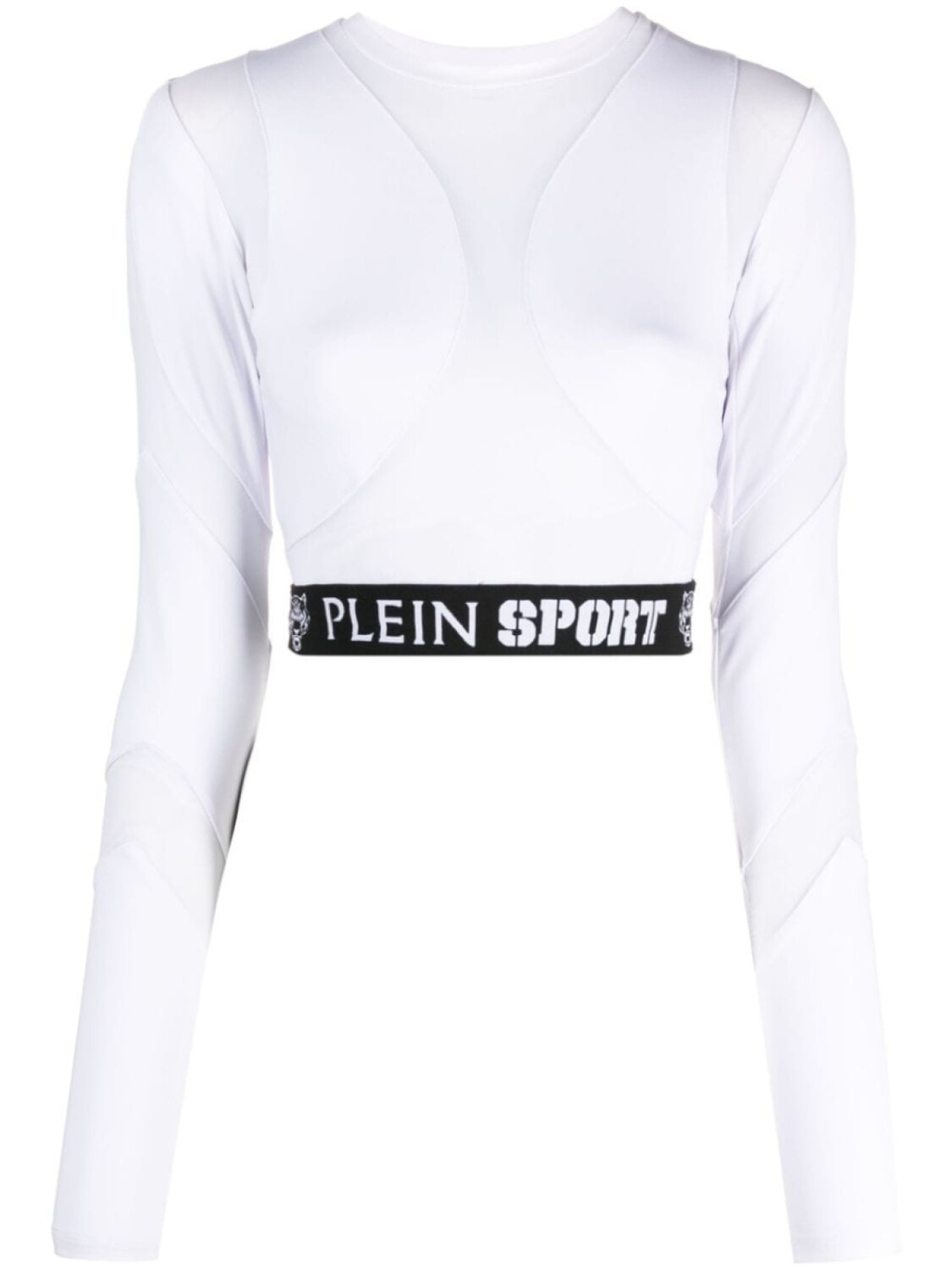 

Plein Sport облегающий топ с логотипом, белый