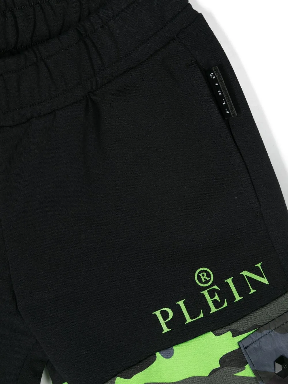 Шорты Plein с камуфляжным принтом Philipp Plein Junior, черный — фото 3