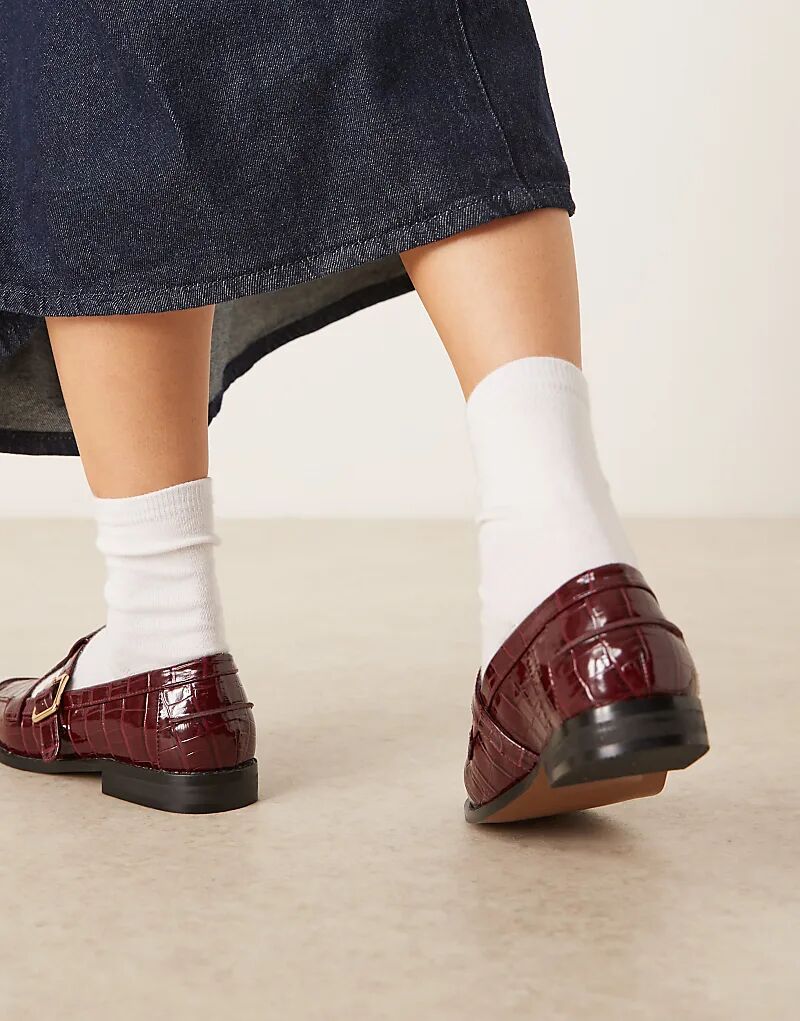 Туфли ASOS DESIGN Maverick Mary Jane Geek бордового цвета — фото 3