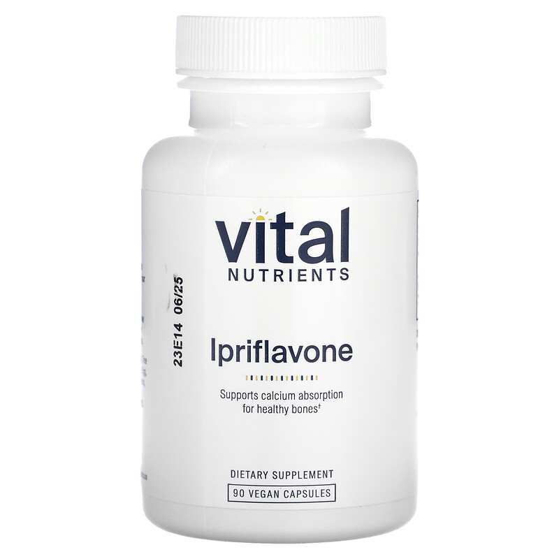 

Vital Nutrients, Иприфлавон, 600 мг, 90 веганских капсул (300 мг в каждой капсуле)