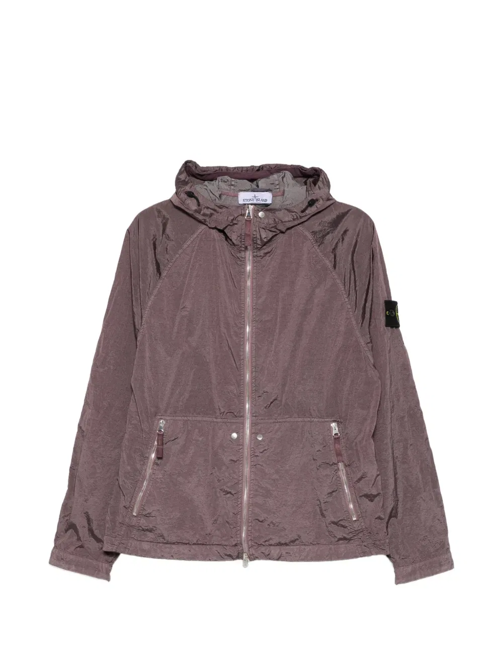 Куртка с капюшоном и нашивкой с логотипом Stone Island, фиолетовый