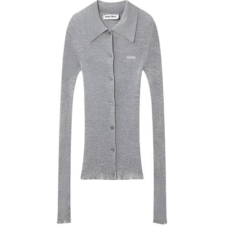 

MIU MIU Свитер из кашемира SS25 для женщин серый