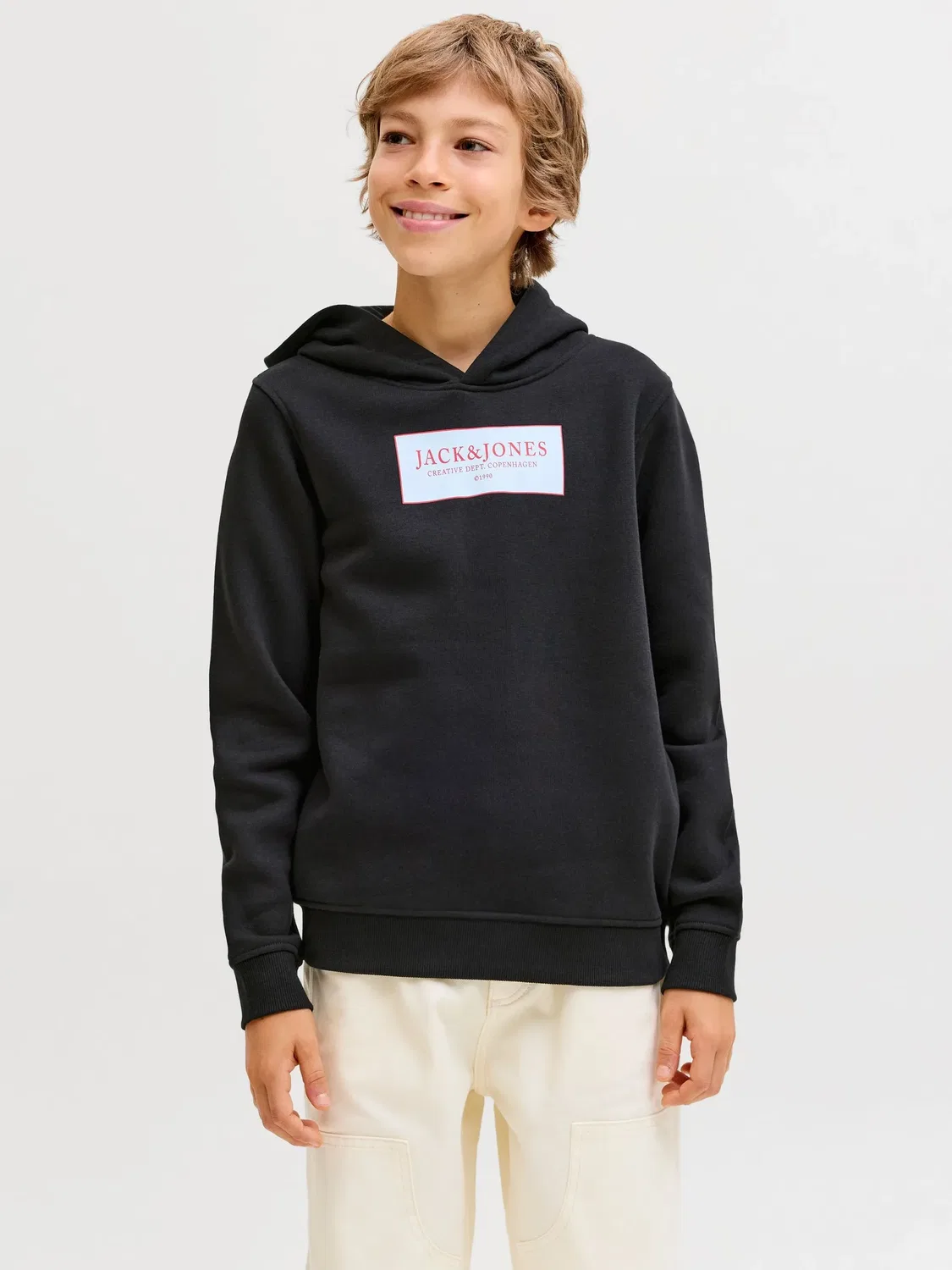 Капюшон, черный, JACK & JONES Junior, черный — фото 2