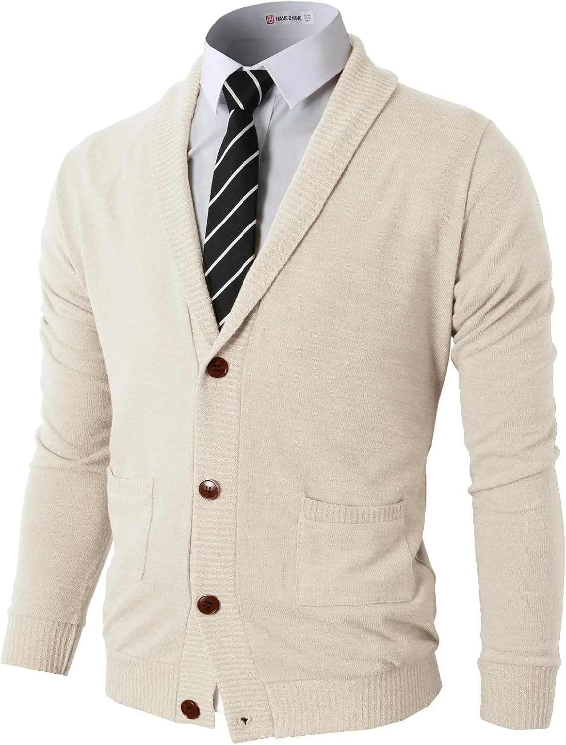 

Мужской кардиган H2H с шалью из мягкой ткани