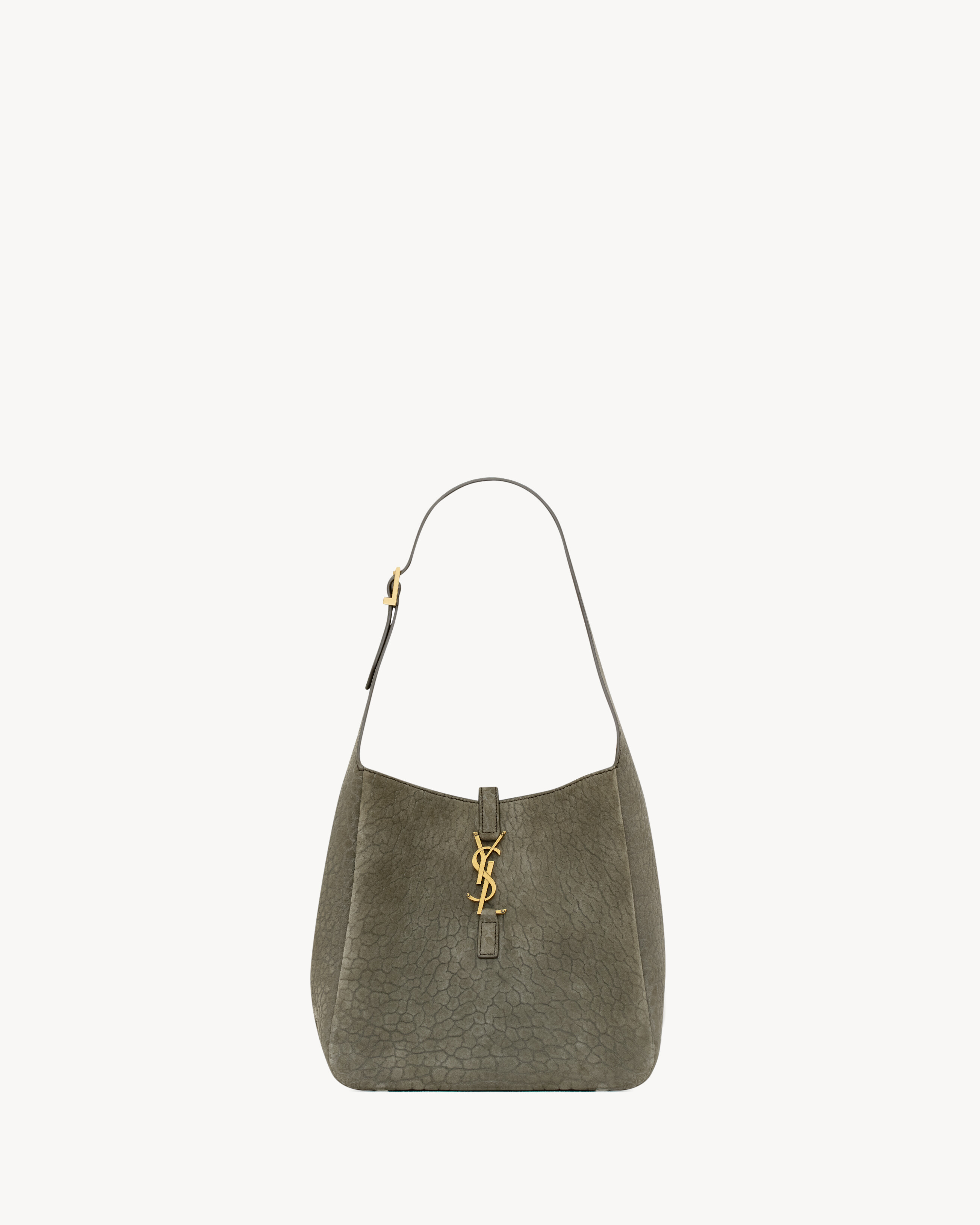 

Мягкая версия культовой сумки LE 5 A 7 Saint Laurent, серый/серебряный