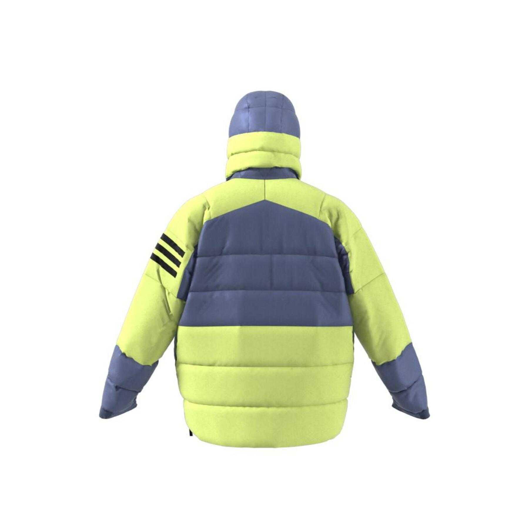 Adidas Пуховик XPLORIC унисекс желто-фиолетовый, Yellow Purple — фото 2