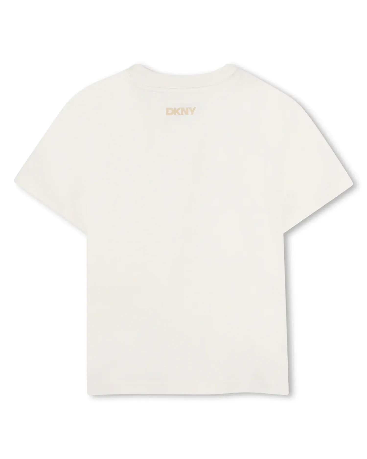 Унисекс футболка из хлопка с большим принтом DKNY, Natural — фото 3