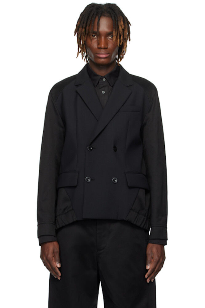 

Черный костюмный блейзер Bonding Mix sacai