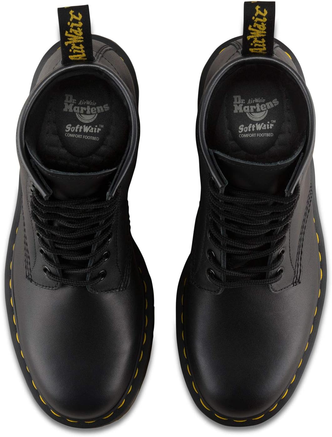 Рабочие ботинки Dr. Martens 1460 Originals унисекс с 8 люверсами, мягким носком и нескользящей подошвой, высота 6 дюймов, Black Industrial Full Grain — фото 4