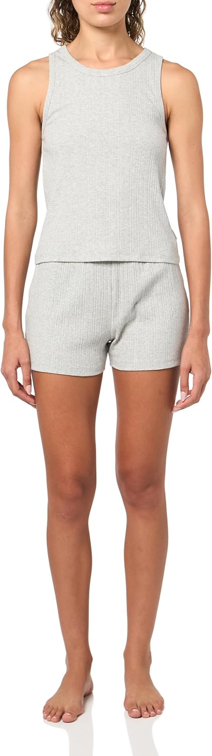 

Женский комплект Calvin Klein Refined Rib Tank Short, Grey Heather