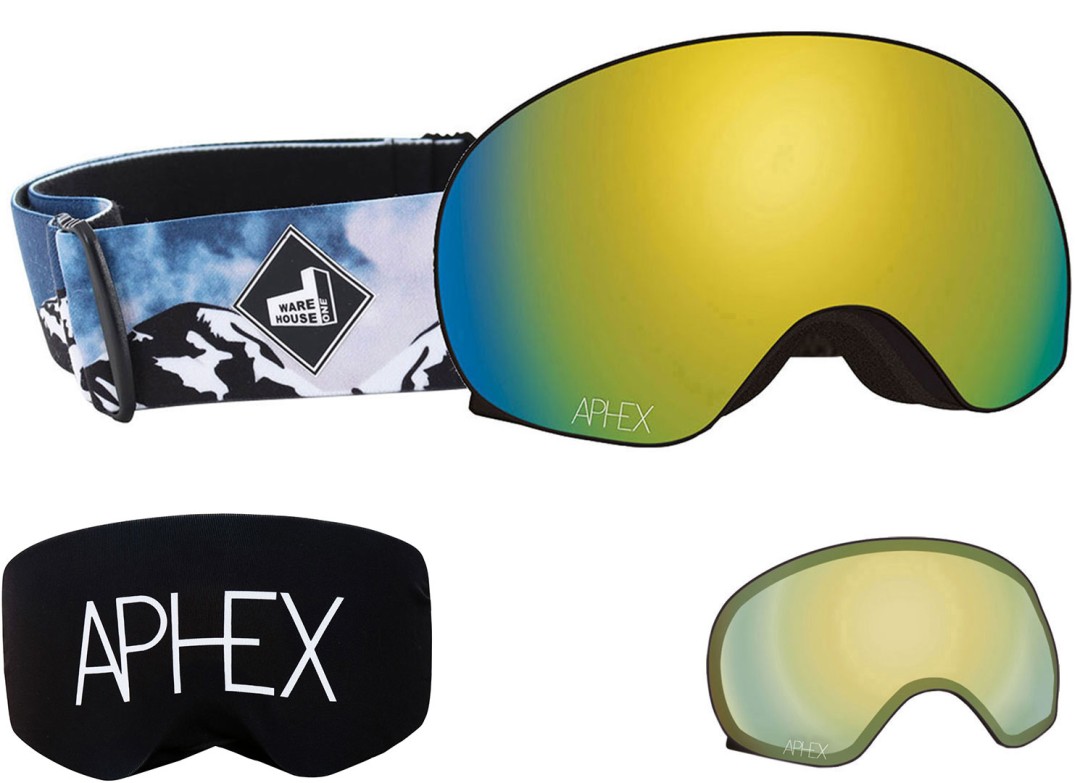 

Xpr the one edition магнитные очки для горного спорта с ремешком/золотым покрытием Revo + бонусная желтая линза Aphex, мультиколор