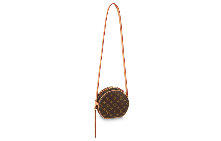LOUIS VUITTON Сумка через плечо Cow Leather Canvas, маленькая, женская, коричневая — фото 2
