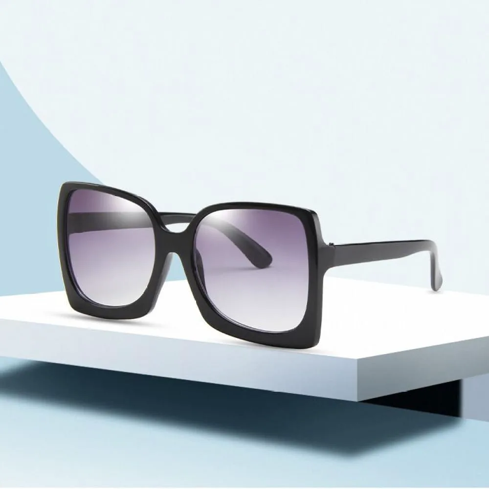 

Квадратные солнцезащитные очки большого размера для женщин, винтажные солнцезащитные очки в крупной оправе с градиентным зеркальным эффектом, ретро MTZJH, Leopard