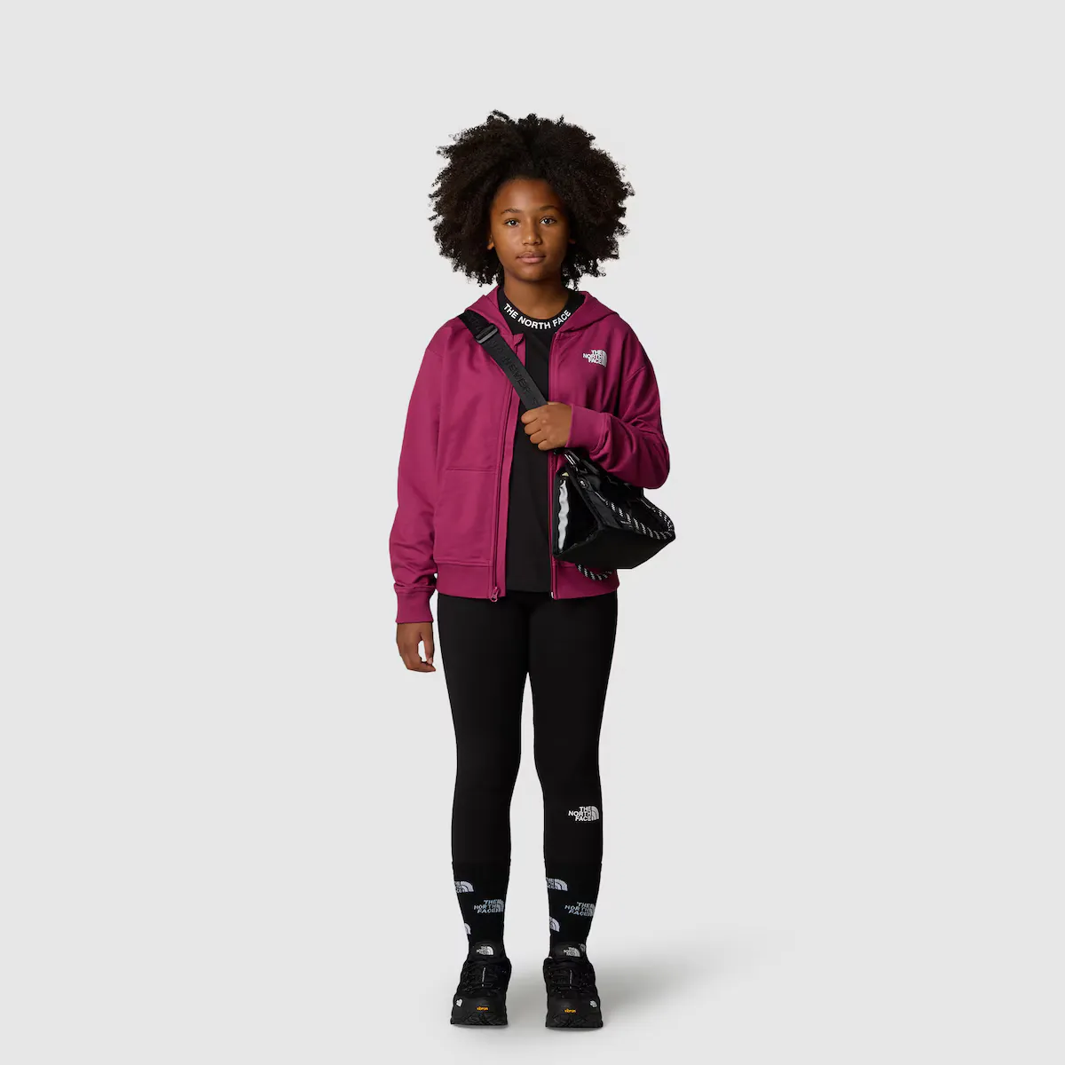Детская толстовка большого размера The North Face, фиолетовый — фото 2