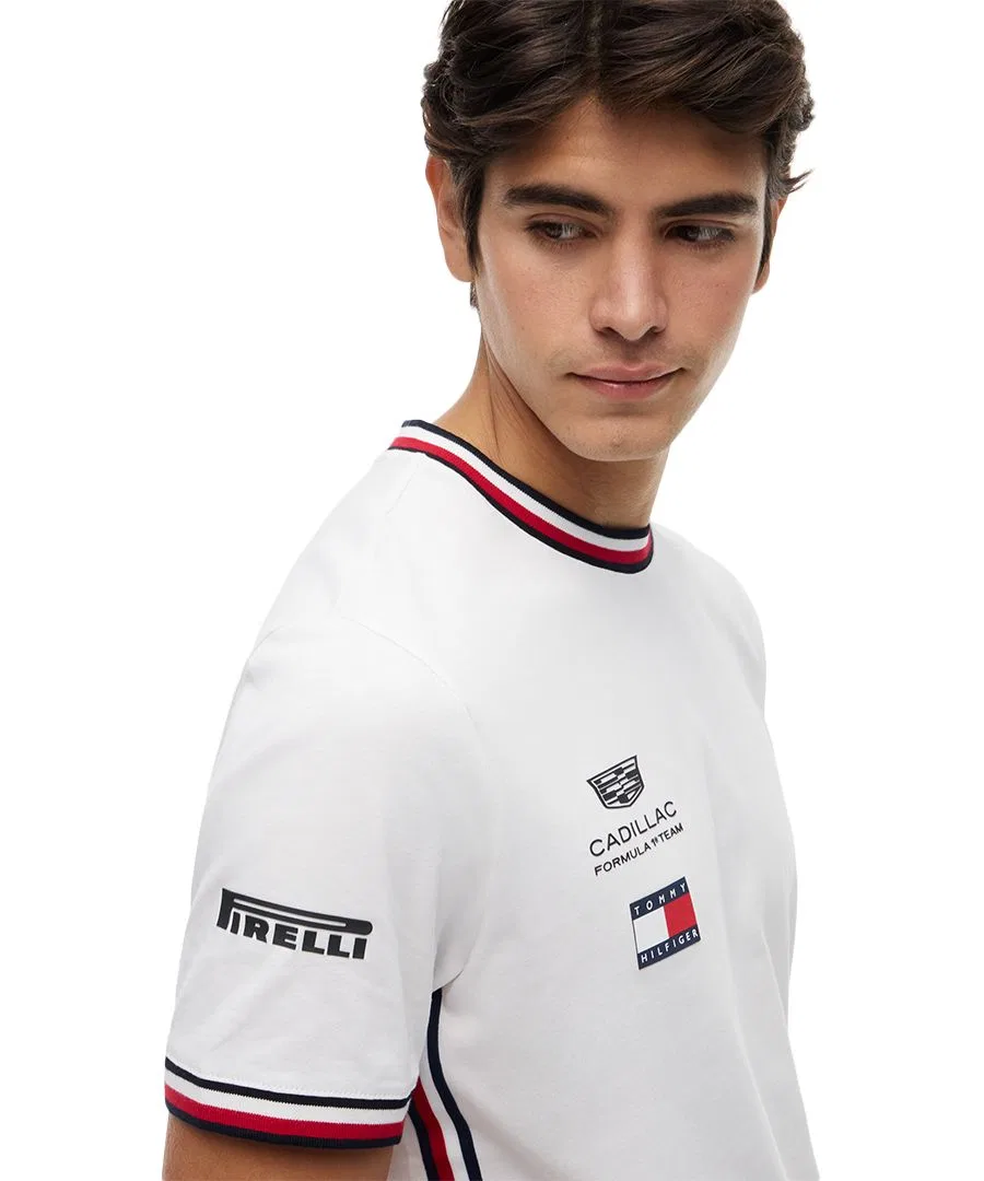 Мужская реплика футболки с коротким рукавом Cadillac F1 Tommy Hilfiger, White — фото 3