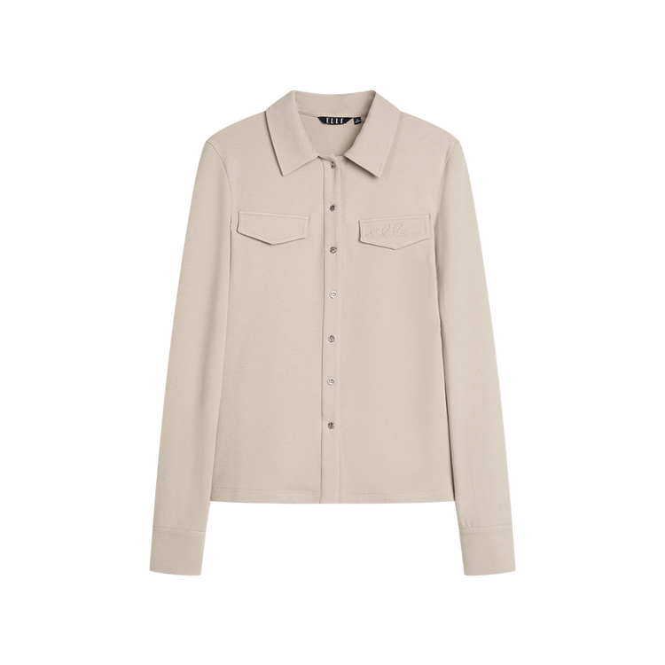 

Рубашка женская Lapel Moderate ELLE, светло-серый