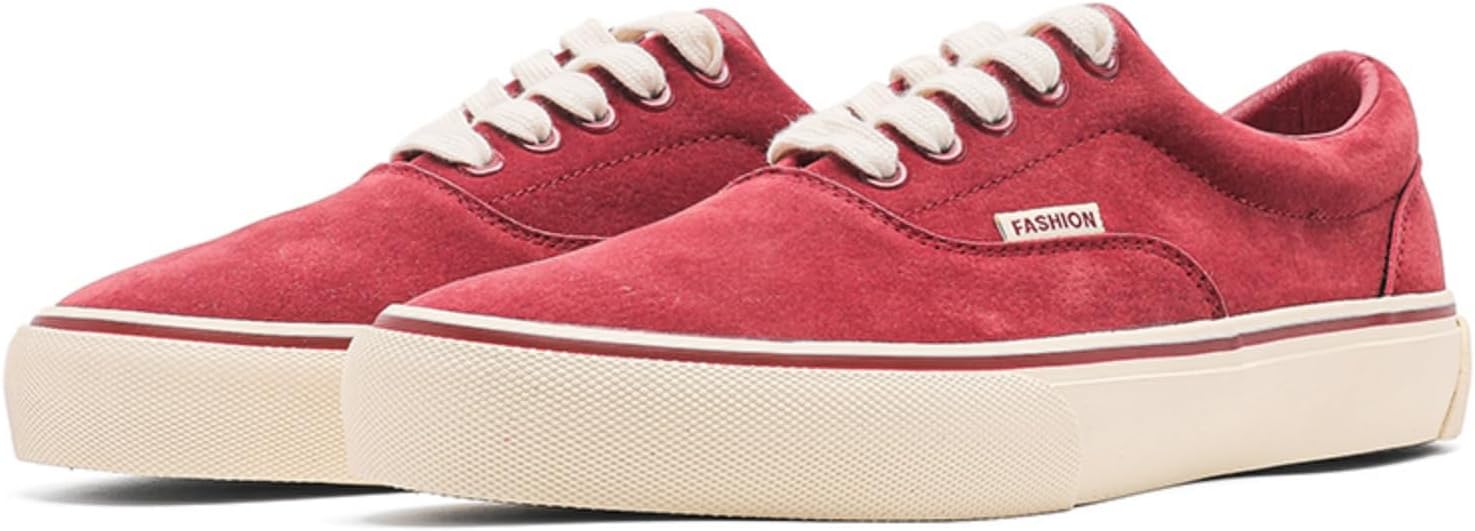 

Мужские низкие кеды на шнуровке из ткани - асимметричный носок, дышащий текстиль, амортизирующая подошва EVATPU - стильный вариант для улицы, повседневных прогулок и комфорта на весь день Kpdwfms, бордовый