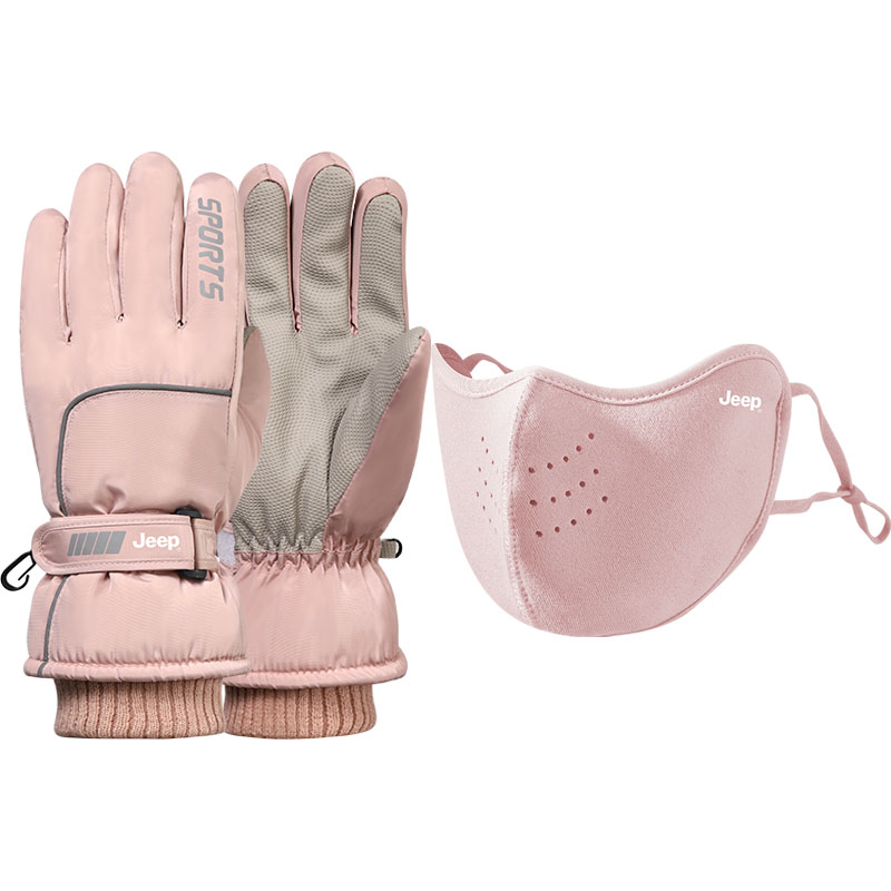 

Спортивные перчатки Unisex из полиэстера, акрила, эластана и полиуретана PU Jeep, розовый[women's]