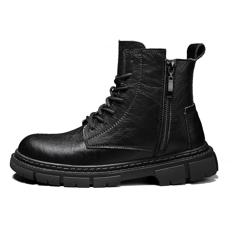 

Eminu Мужские ботинки Martin черные с черной флисовой подкладкой, цвет Black [Fleece-Lined]