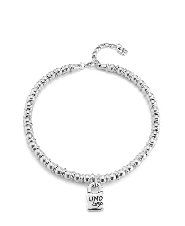 

Ожерелье из сплава стерлингового серебра с подвеской в виде шарика и замком Unode50, silver