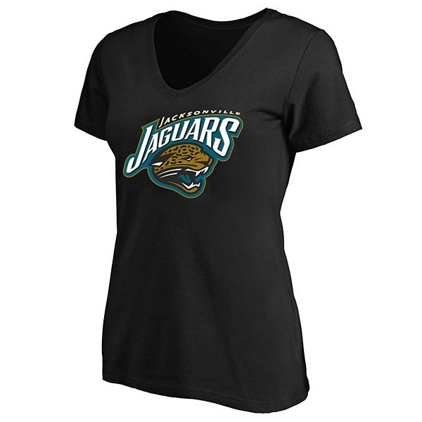 

Женская футболка Jacksonville Jaguars черная plus size с классическим логотипом Mitchell & Ness