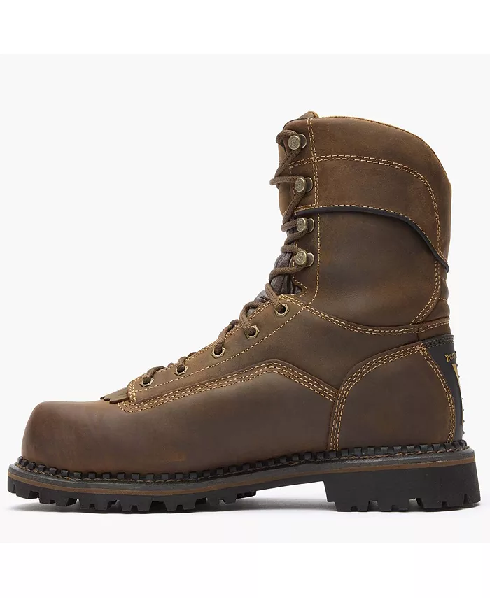 Мужские рабочие ботинки AMP LT Low Heel Logger Composite Toe Waterproof Georgia Boot, коричневый — фото 4