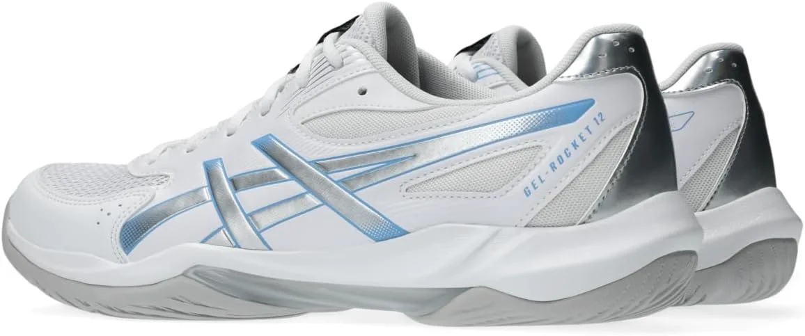 Мужские волейбольные кроссовки ASICS Gel-Rocket 12, белый/серый — фото 3