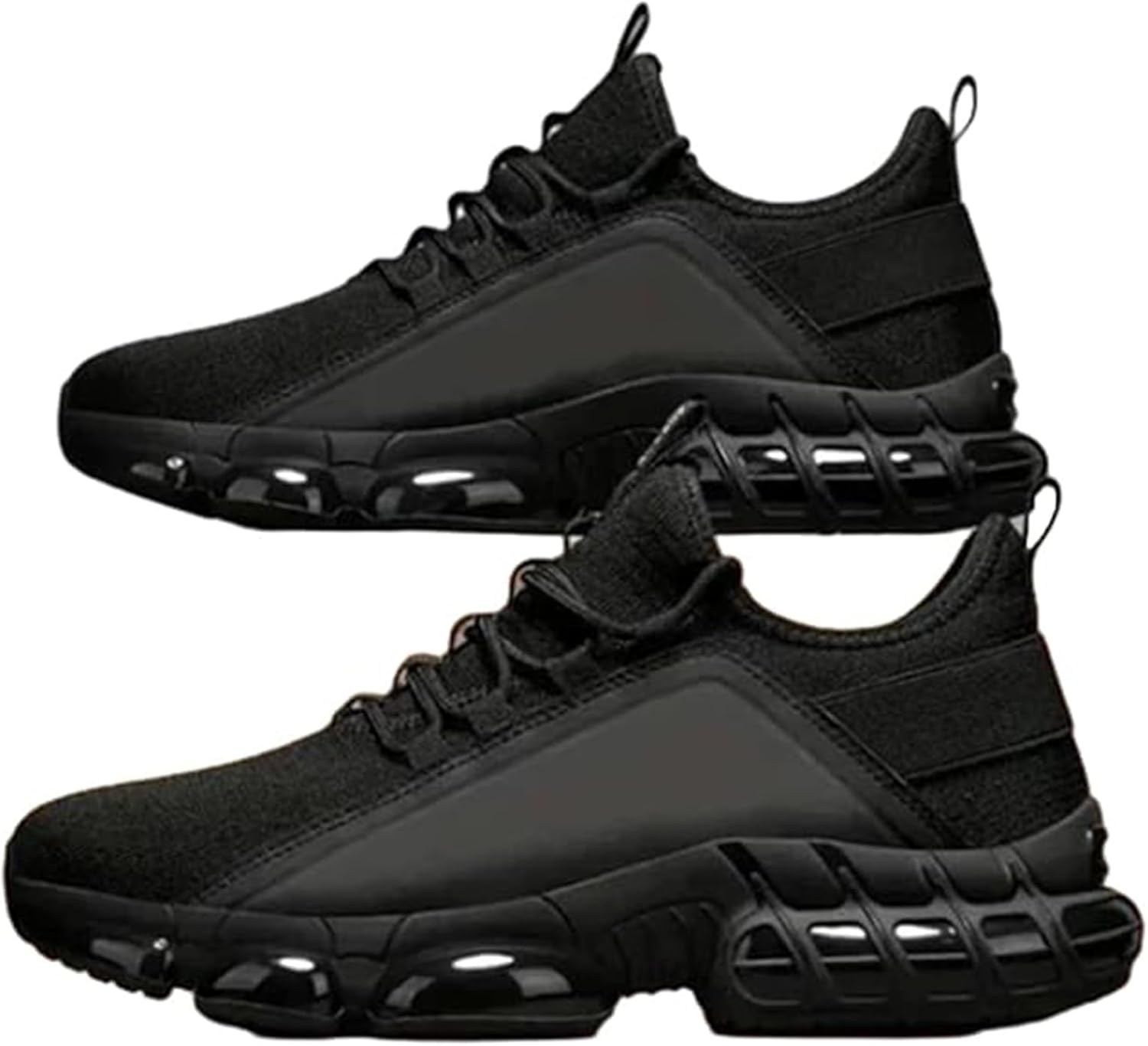 

Мужские легкие дышащие кроссовки низкие, удобные обувь для мужчин без шнурков Lexoyes, черный