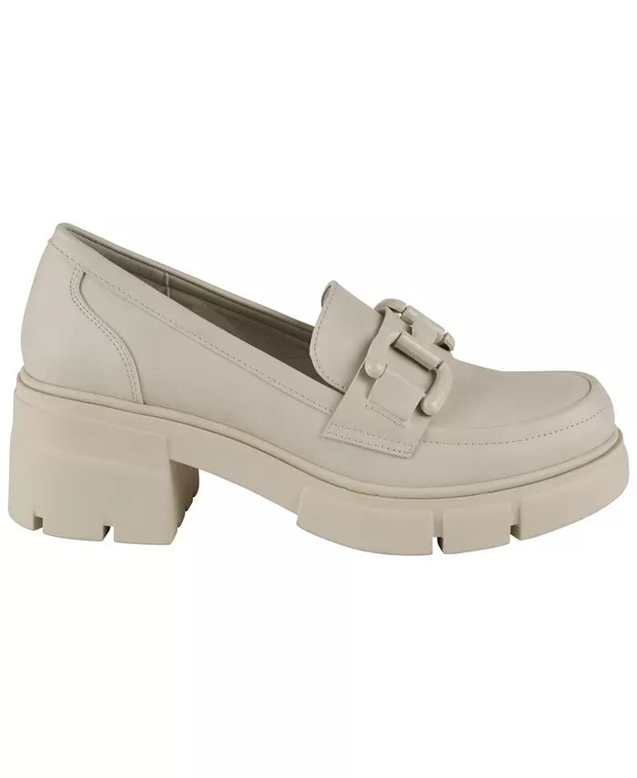 Женские лоферы Caesar на массивной подошве-платформе GC Shoes, белый — фото 2