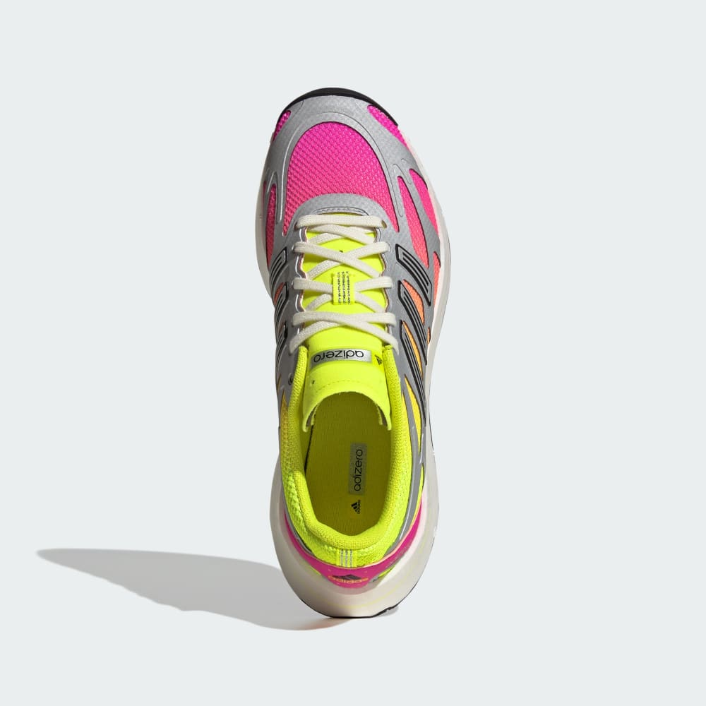 Кроссовки на платформе Adidas Adizero Aruku Shoes, цвет Shock Pink/Solar Yellow/Shock Pink — фото 2