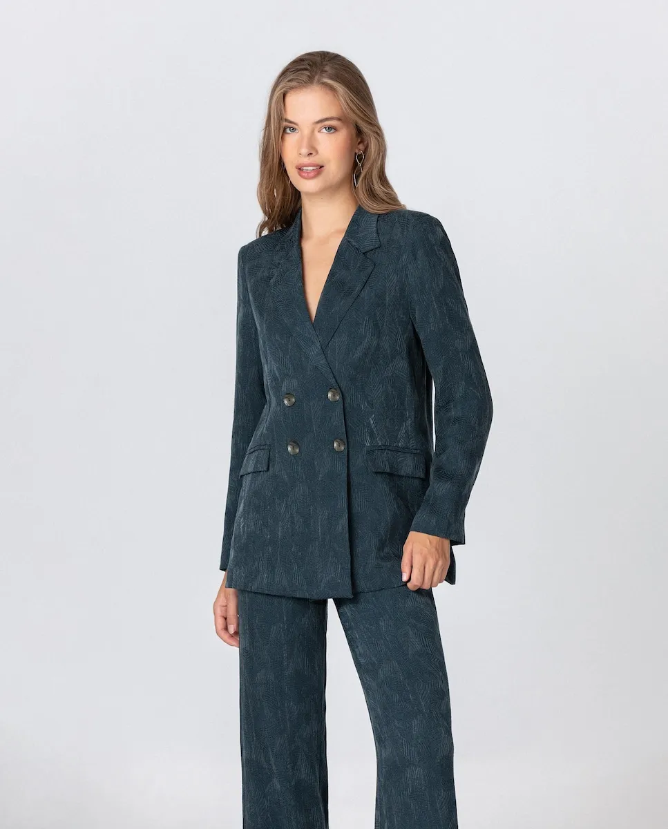 

Женский двубортный блейзер с лацканами Noon, синий