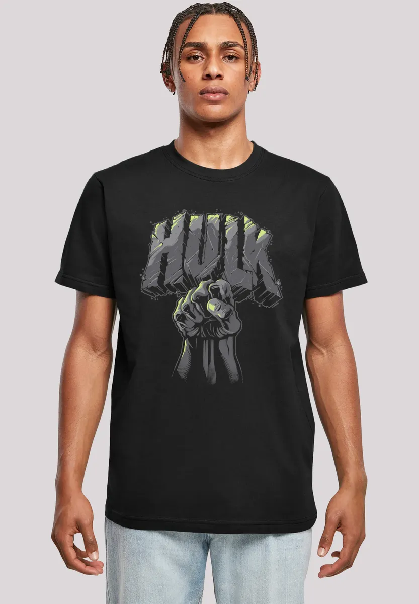 

Футболка F4NT4STIC "Marvel Superhero Hulk Punch Logo", принт, черный