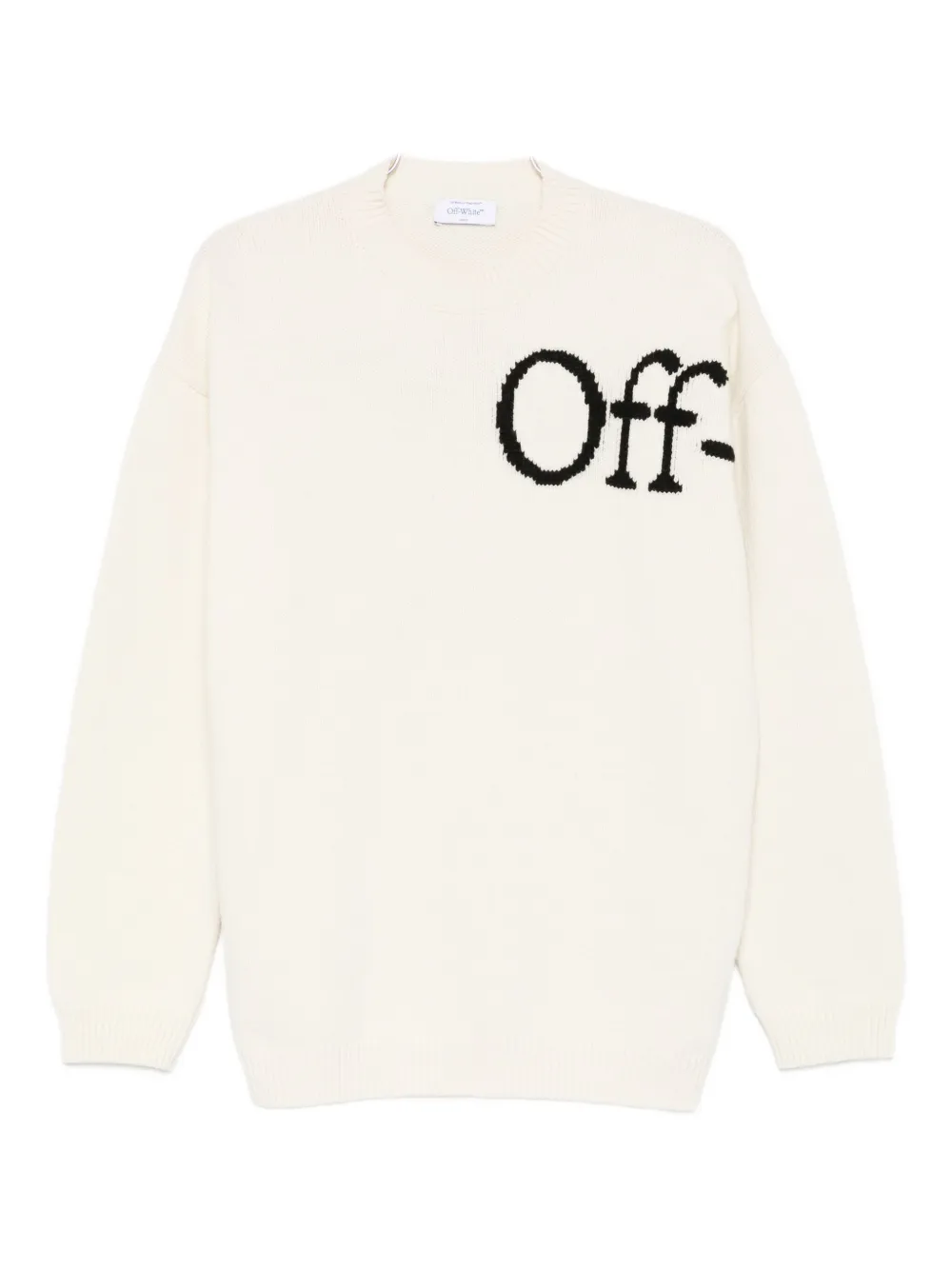 

Джемпер с интарсией-логотипом OFF-WHITE, белый