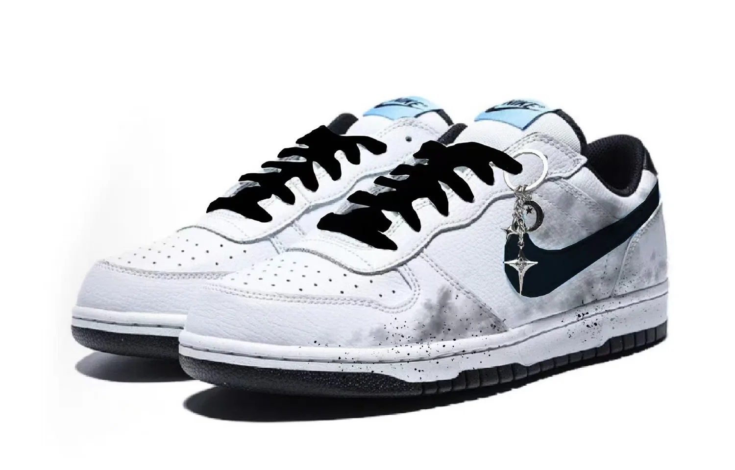 Кроссовки Nike Big Low топ серые — фото 4