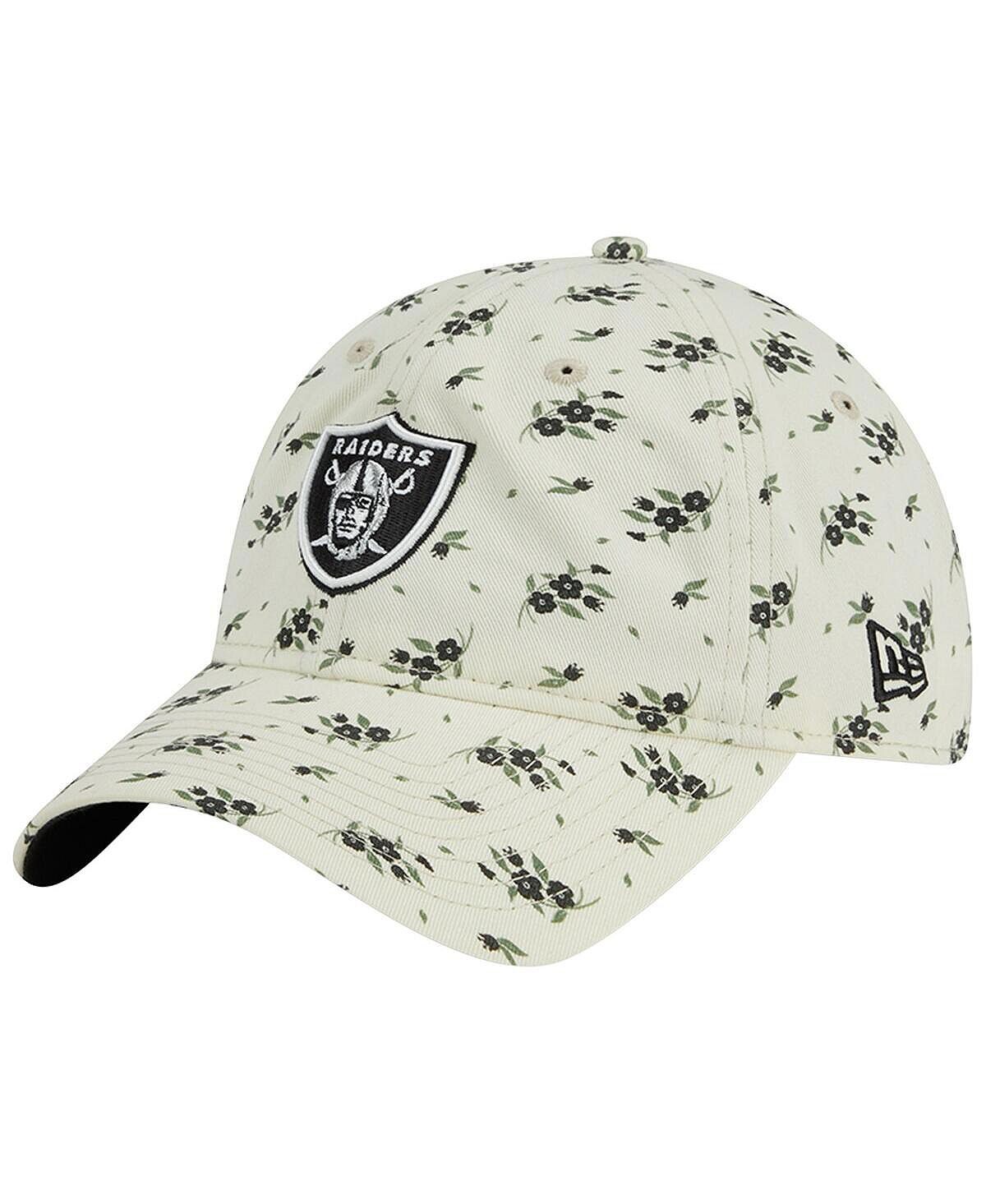 

Мужская кремовая регулируемая кепка Las Vegas Raiders Bloom 9TWENTY New Era