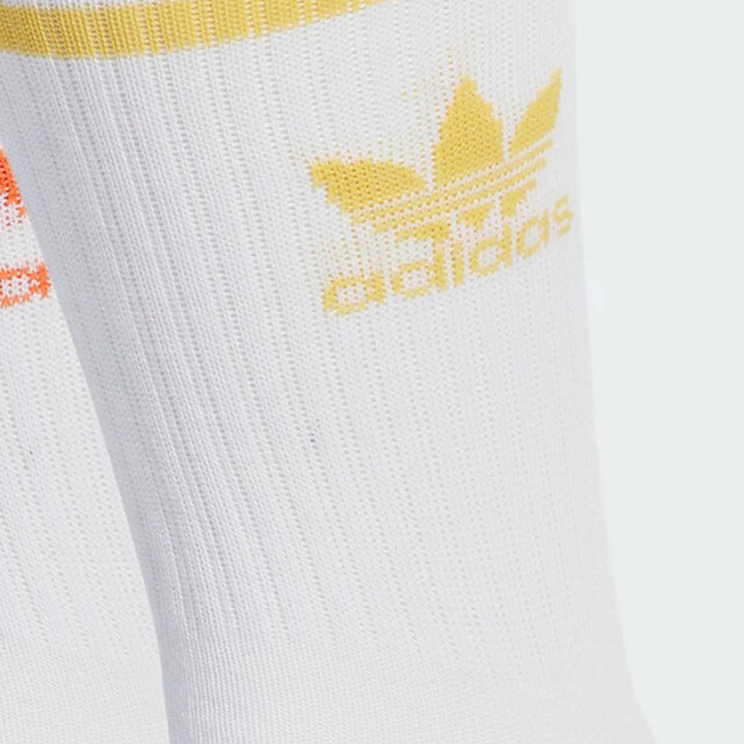 Adicolor Mid Cut Crew Socks 3 пары Adidas Originals, 3 pack (белый+sunсветло-желтый+оранжевый желтый) — фото 3