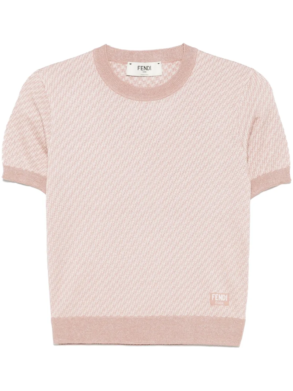 

Жаккардовый топ с логотипом FF Fendi, розовый