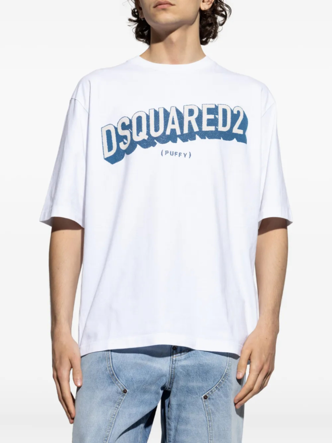 Футболка оверсайз с графическим логотипом DSQUARED2, белый — фото 3
