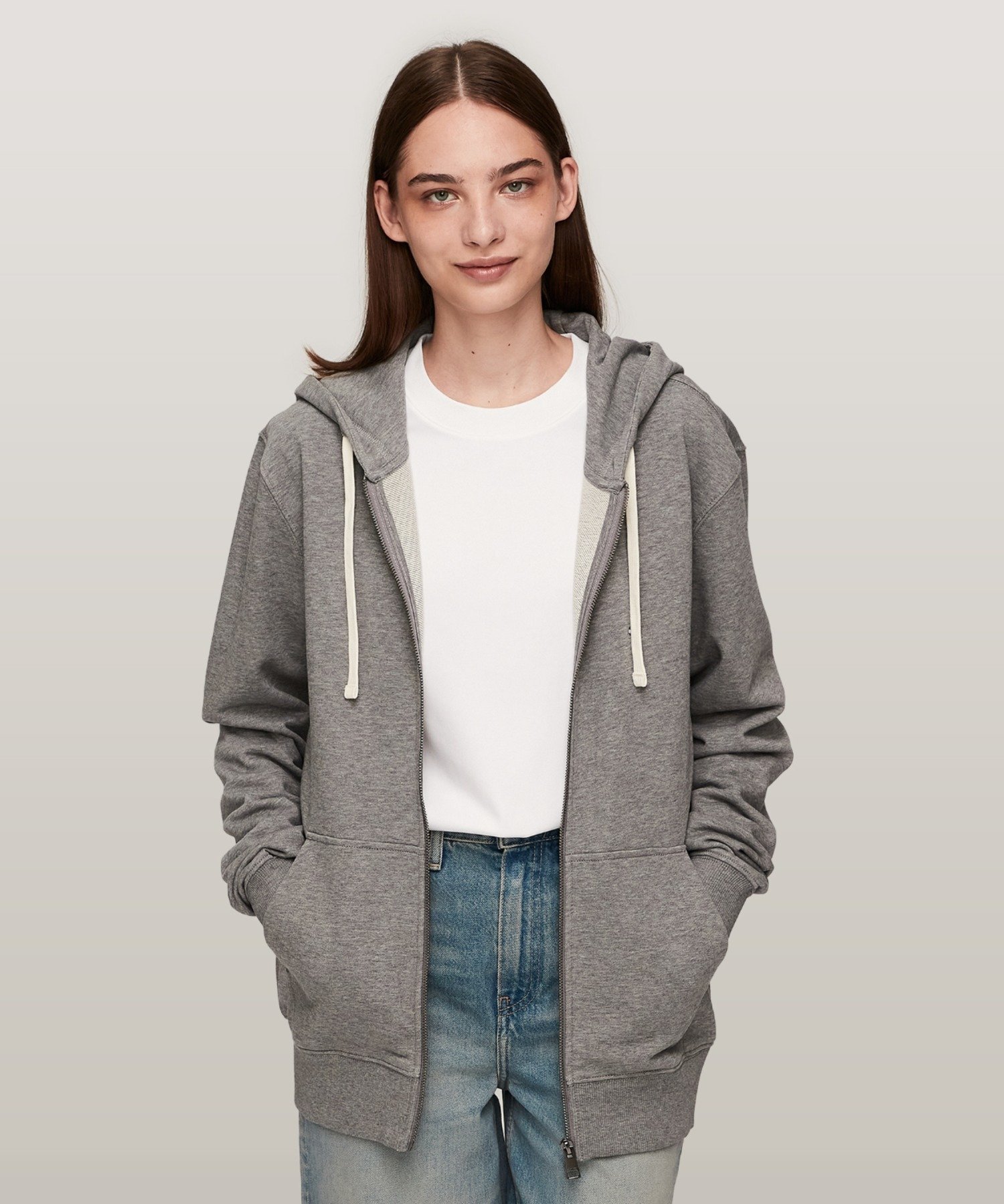 Худи Essential Terry на молнии TOMMY HILFIGER, Gray P91 — фото 3