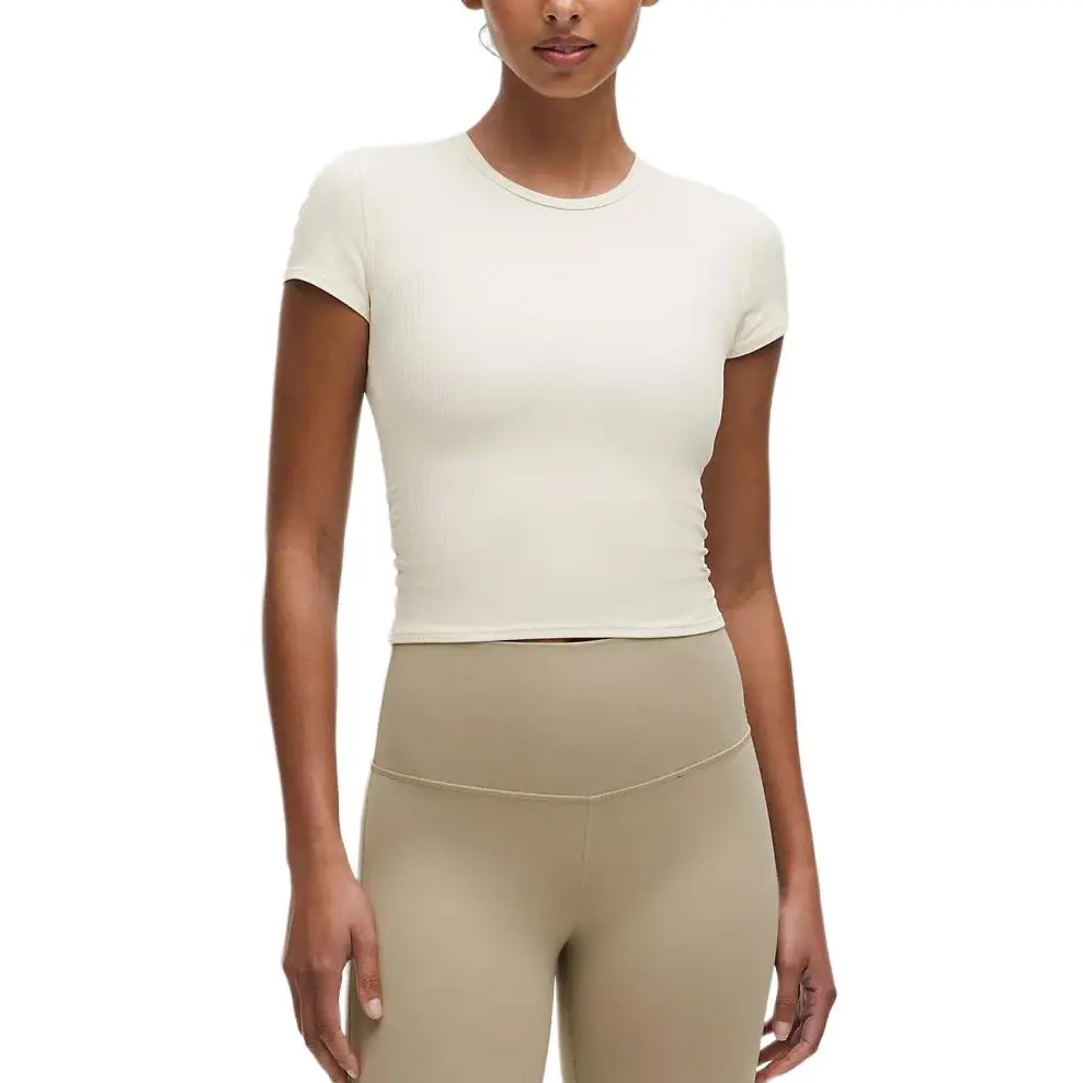 

Футболка All It Takes Ribbed женская Lululemon, светлая слоновая кость