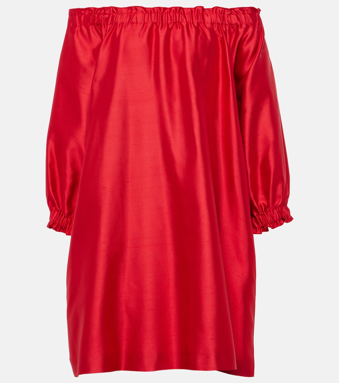 

Мини-платье Lepre с открытыми плечами из шелка и хлопка Max Mara, Rosso