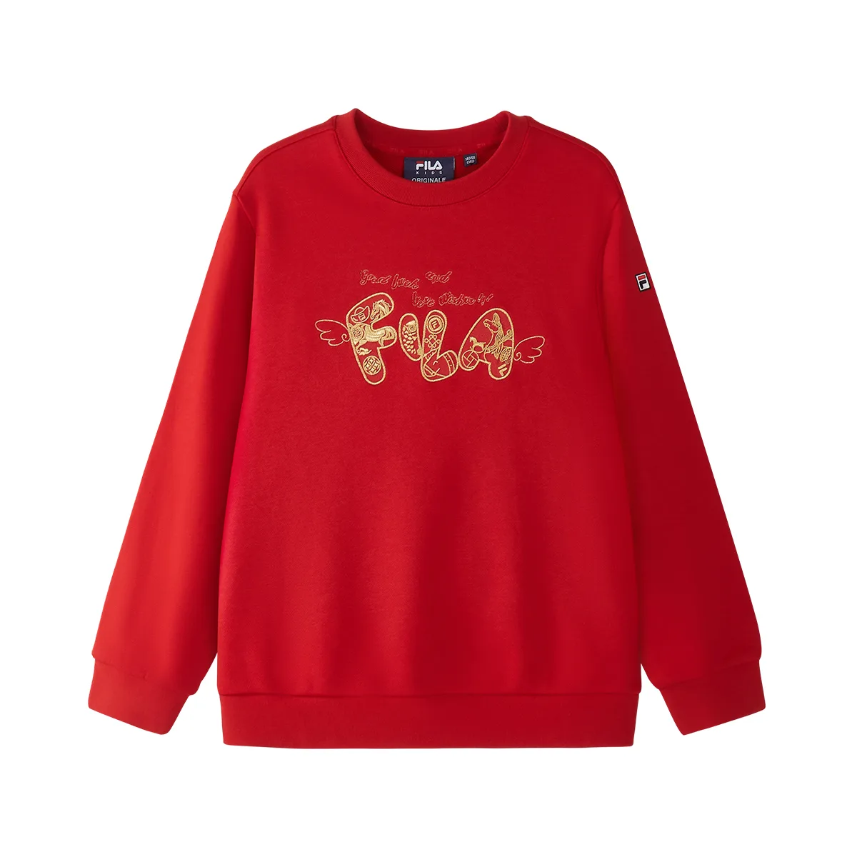 Свитшот с принтом кои для детей, свободный крой, натуральный материал FILA KIDS, Glow Blue P-LB — фото 3