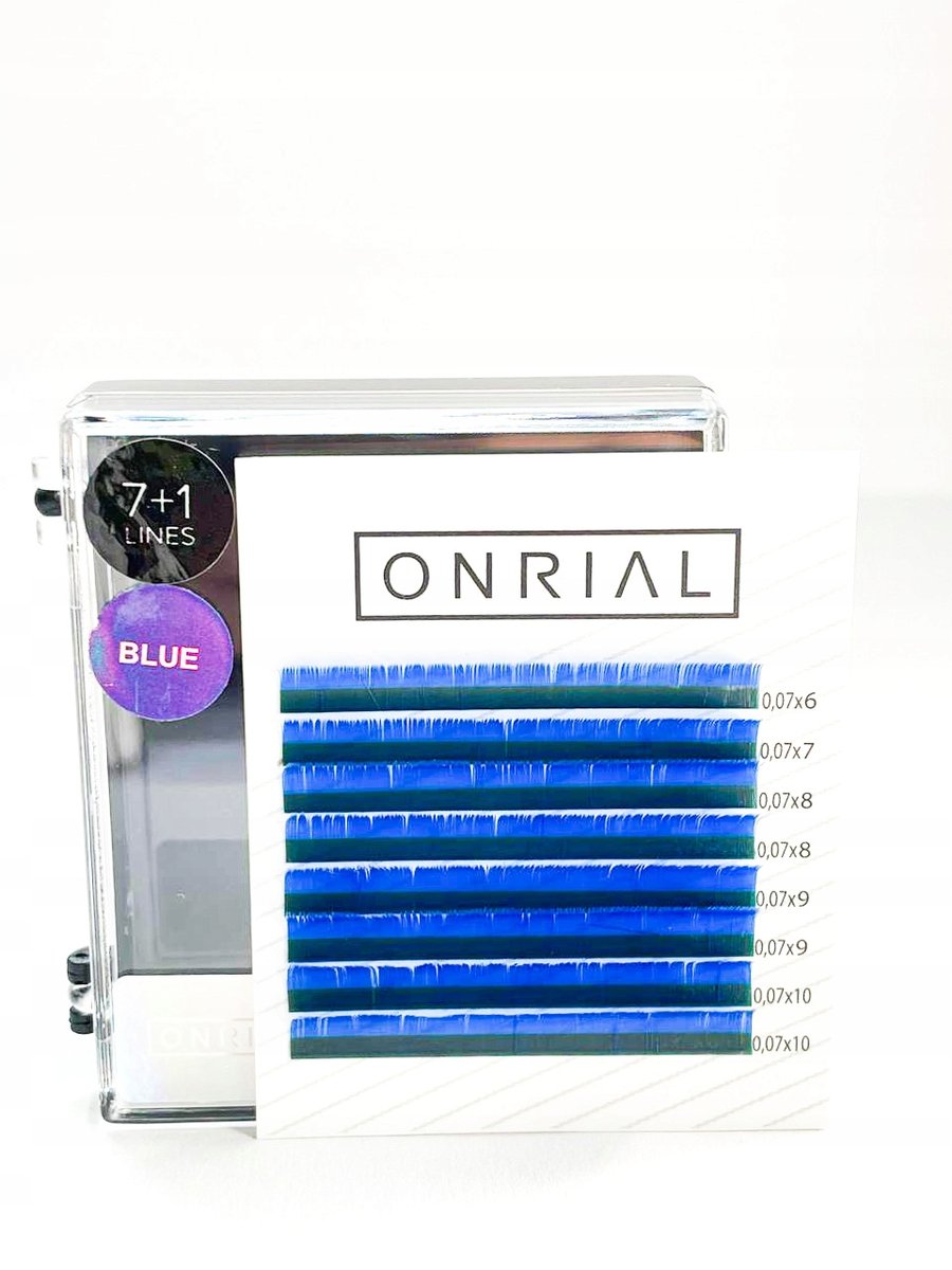 

Цветные ресницы микс L 0,07 мм 6-10 Синий ONRIAL Inne
