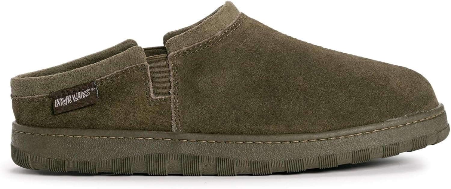 Muk LUKS Matt - Мужские сабо из замши с принтом в стиле бербер, Olive — фото 4